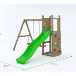 Shire Rumble Ridge Rock Wall Climbing Frame with Double Swing