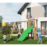 Shire Rumble Ridge Rock Wall Climbing Frame with Double Swing