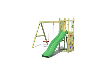 Shire Rumble Ridge Rock Wall Climbing Frame with Double Swing