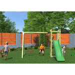 Shire Rumble Ridge Rock Wall Climbing Frame with Double Swing