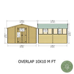 Shire Garden Value Overlap 10 x 10 Apex Shed (With or Without Windows) - Garden Life Stores