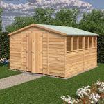 Shire Garden Value Overlap 10 x 10 Apex Shed (With or Without Windows) - Garden Life Stores