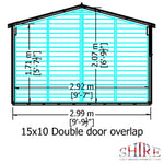 Shire Garden Value Overlap 10 x 15 Apex Shed (With or Without Windows) - Garden Life Stores