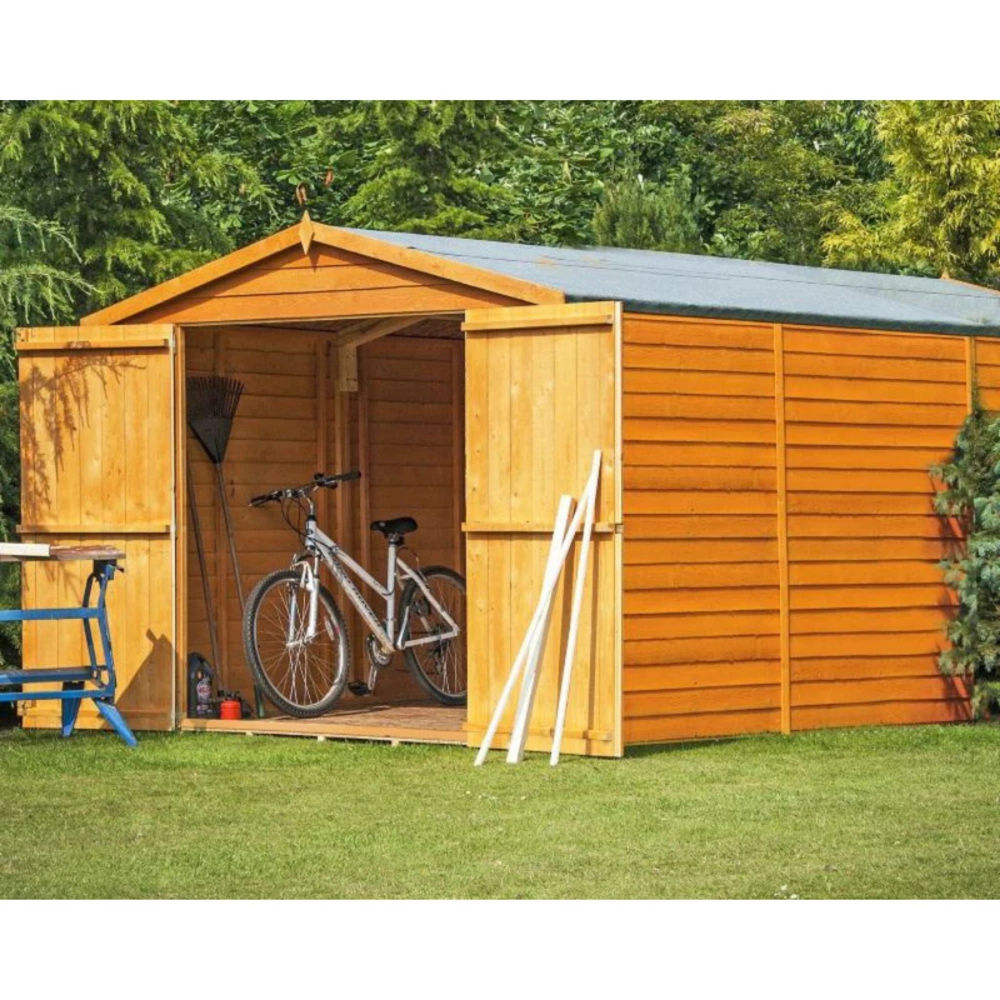 Shire Garden Value Overlap 10 x 15 Apex Shed (With or Without Windows) - Garden Life Stores