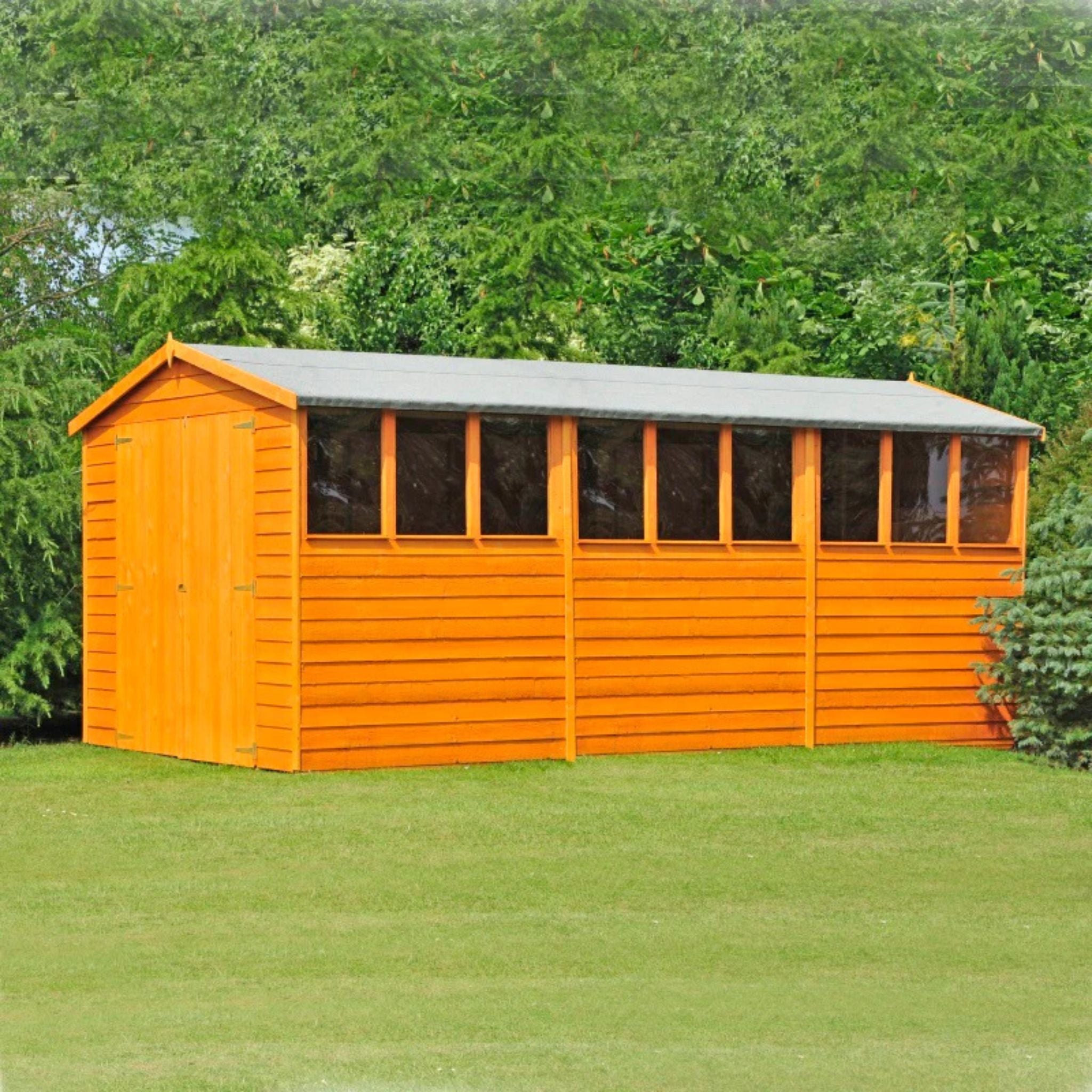 Shire Garden Value Overlap 10 x 15 Apex Shed (With or Without Windows) - Garden Life Stores