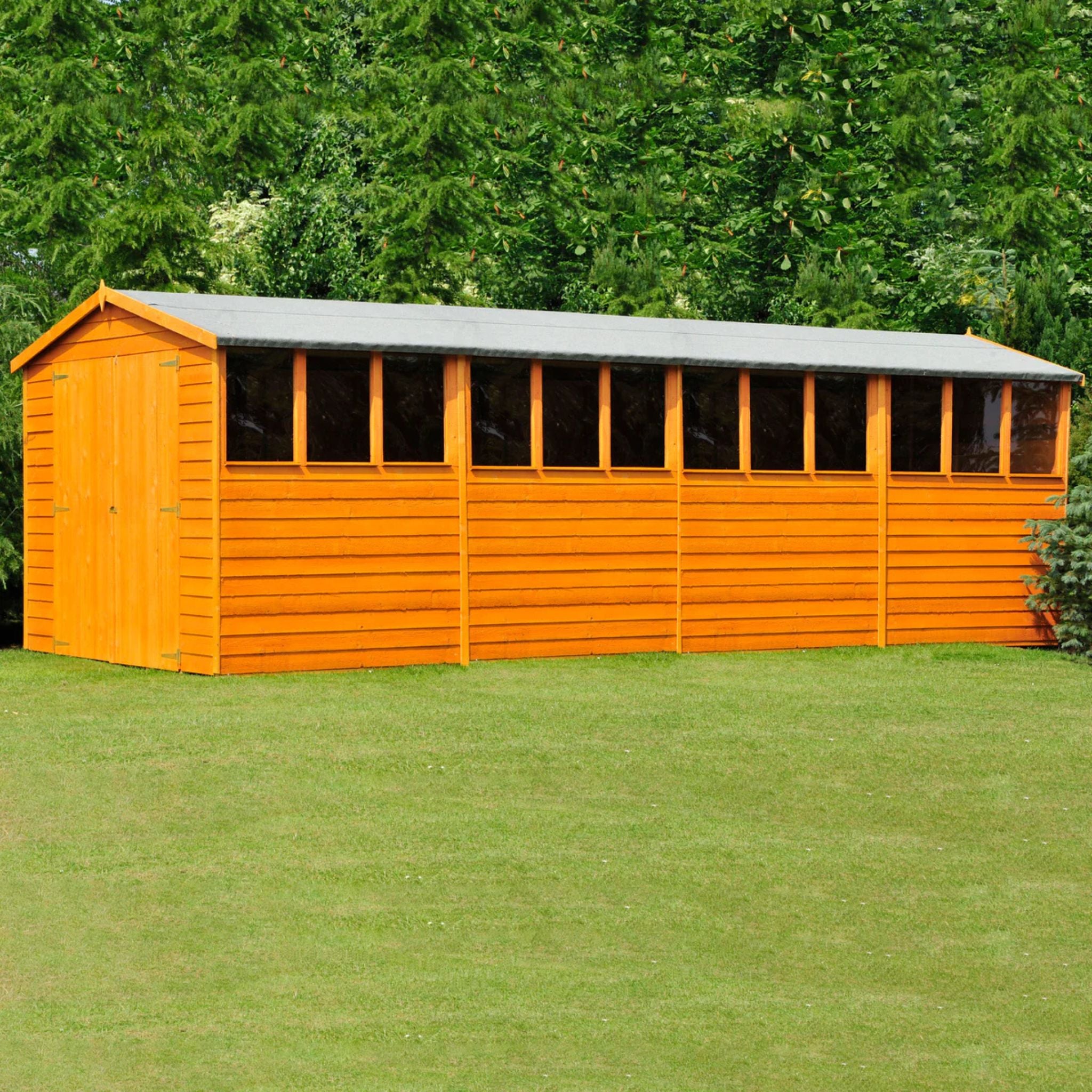 Shire Garden Value Overlap 10 x 20 Apex Shed (With or Without Windows) - Garden Life Stores