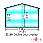 Shire Garden Value Overlap 10 x 20 Apex Shed (With or Without Windows) - Garden Life Stores