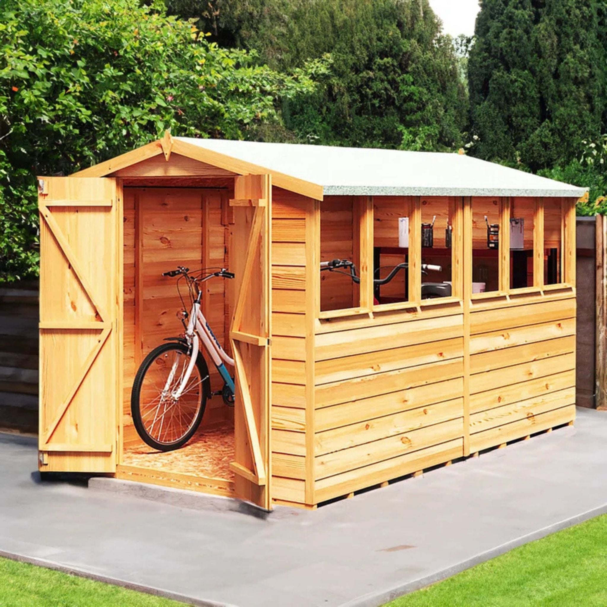 Shire Garden Value Overlap 10x6 Apex Shed (With or Without Windows) – Garden Life Stores