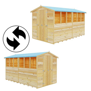 Shire Garden Value Overlap 10x6 Apex Shed (With or Without Windows) – Garden Life Stores