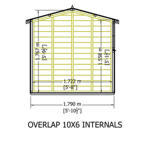 Shire Garden Value Overlap 10x6 Apex Shed (With or Without Windows) – Garden Life Stores