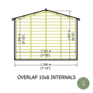 Shire Garden Value Overlap 10 x 8 Apex Shed (With or Without Windows) - Garden Life Stores