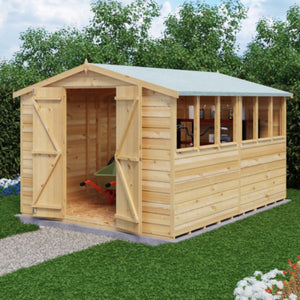 Shire Garden Value Overlap 10 x 8 Apex Shed (With or Without Windows) - Garden Life Stores