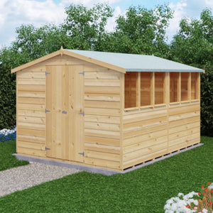 Shire Garden Value Overlap 10 x 8 Apex Shed (With or Without Windows) - Garden Life Stores