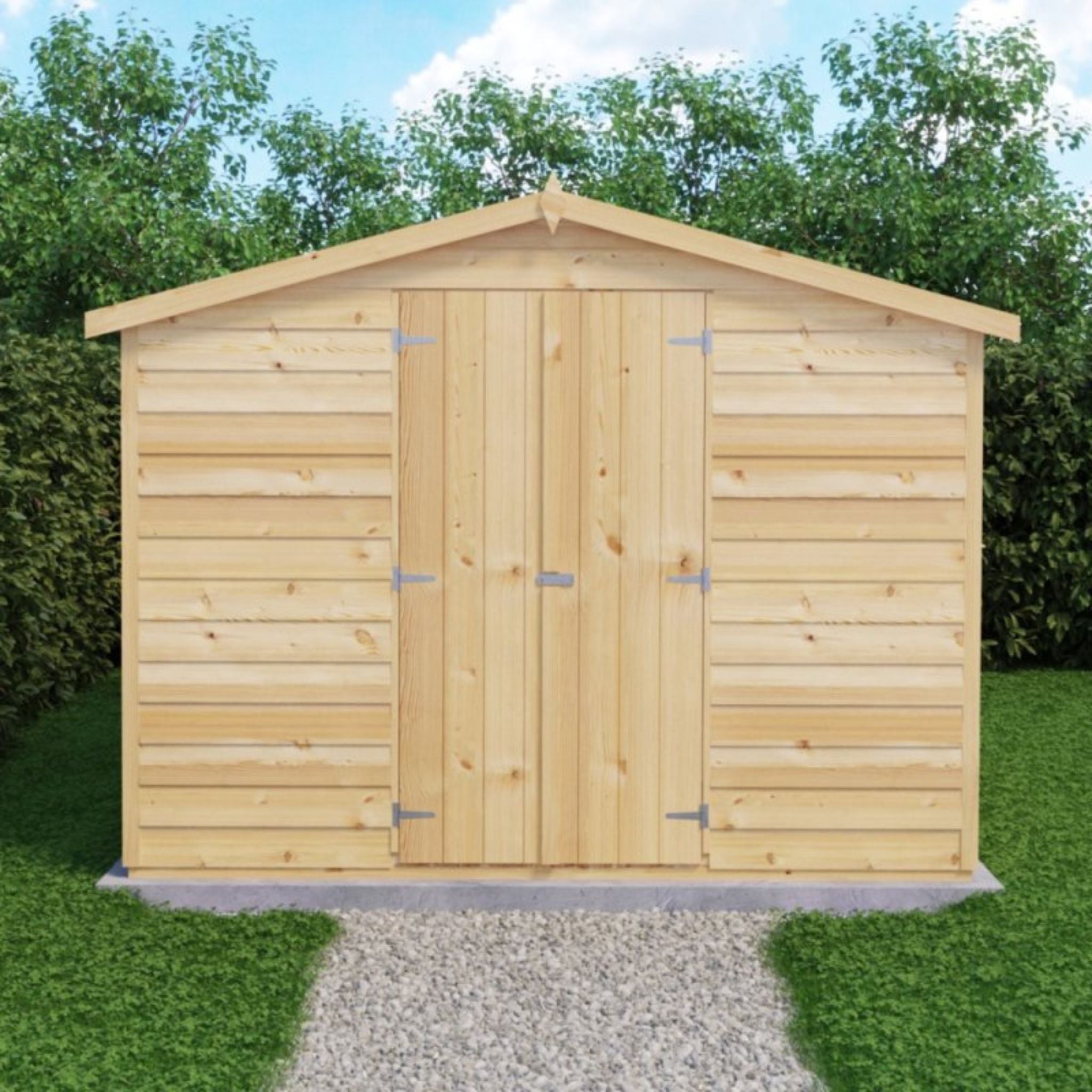 Shire Garden Value Overlap 10 x 8 Apex Shed (With or Without Windows) - Garden Life Stores