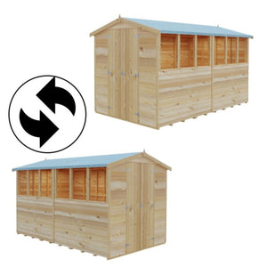 Shire Garden Value Overlap 10 x 8 Apex Shed (With or Without Windows) - Garden Life Stores