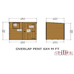 Shire Garden Value Overlap 6 x 4 Pent Shed - Garden Life Stores