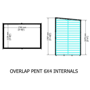 Shire Garden Value Overlap 6 x 4 Pent Shed - Garden Life Stores