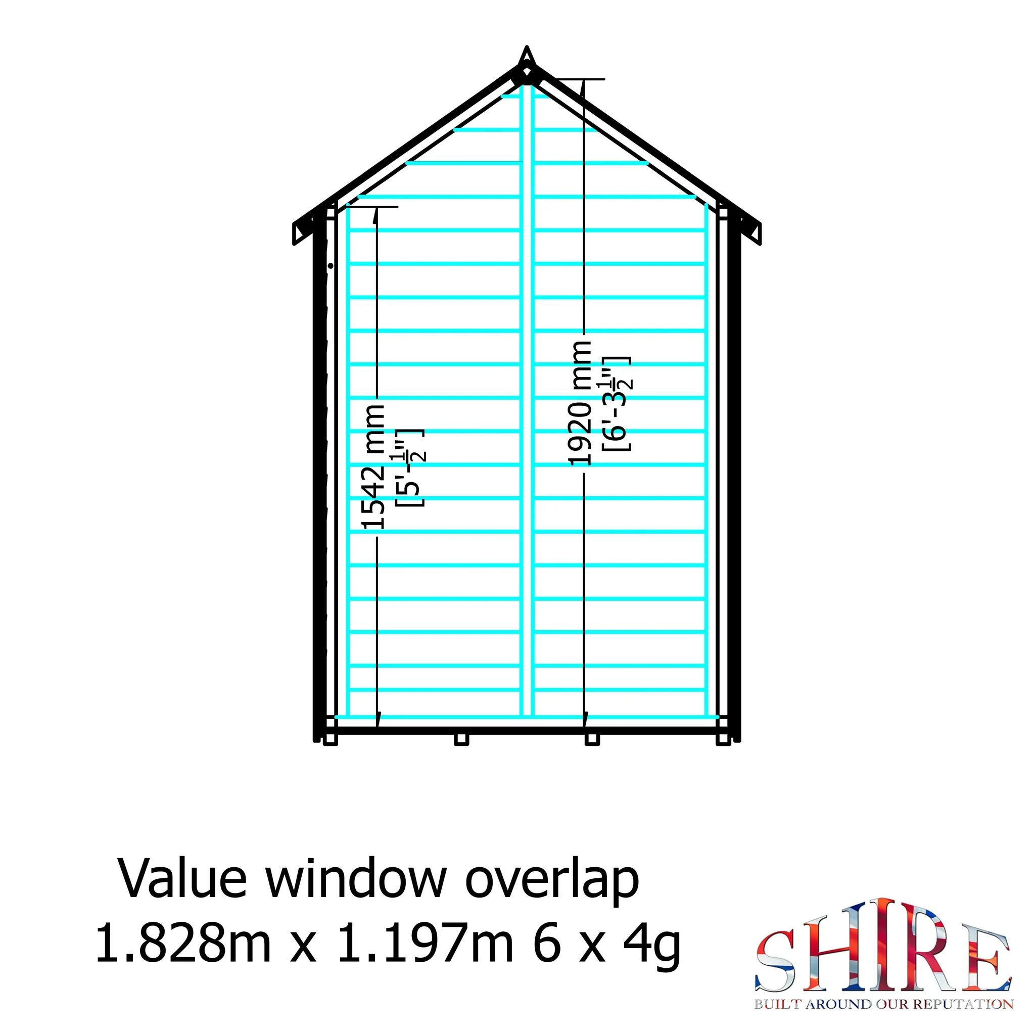 Shire Garden Value Overlap 6 x 4 Shed With or Without Window - Garden Life Stores