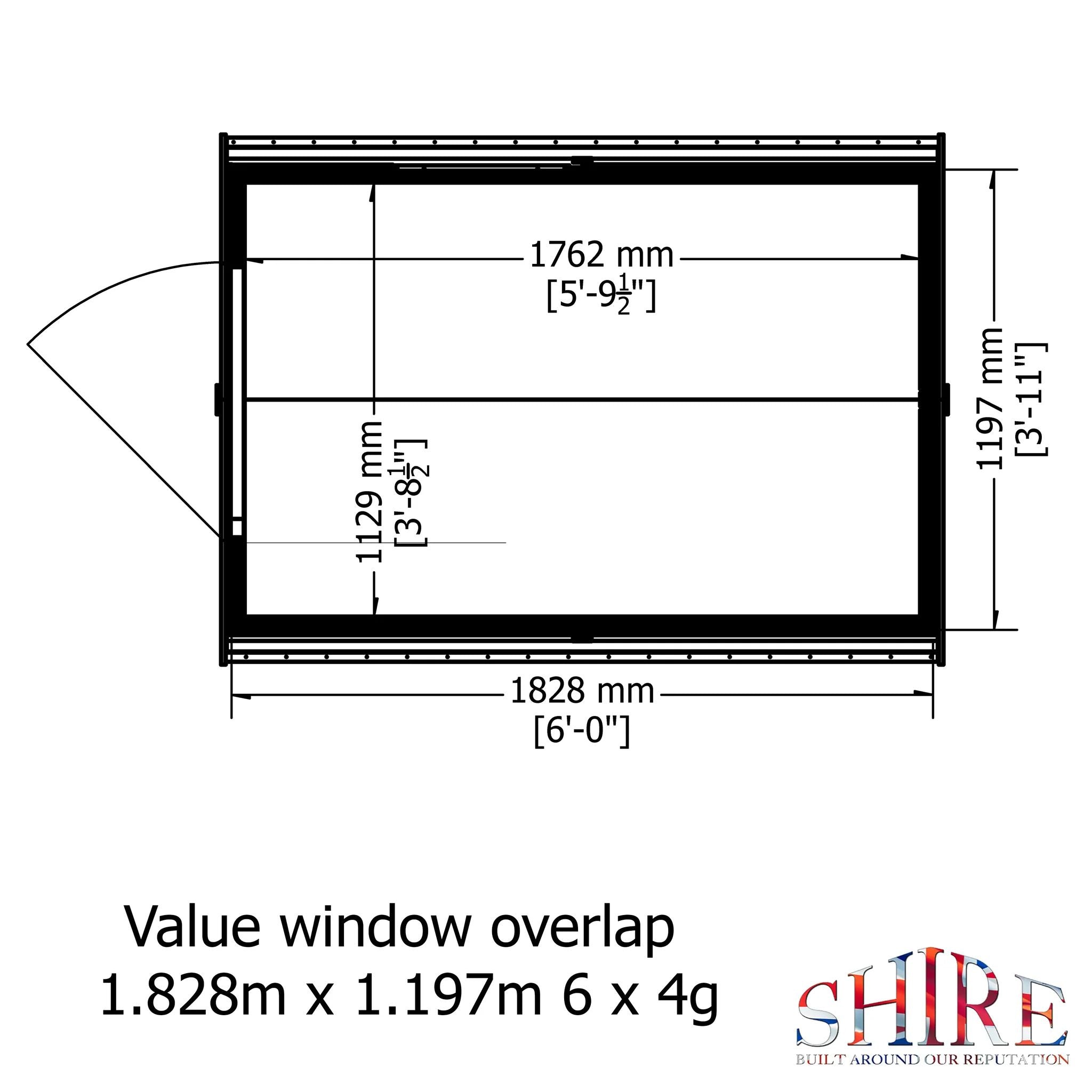 Shire Garden Value Overlap 6 x 4 Shed With or Without Window - Garden Life Stores