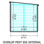 Shire Garden Value Overlap 8 x 6 Pent Shed - Garden Life Stores