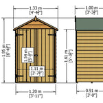 Shire Garden Value Overlap Shed Double Door 4x3 - Garden Life Stores