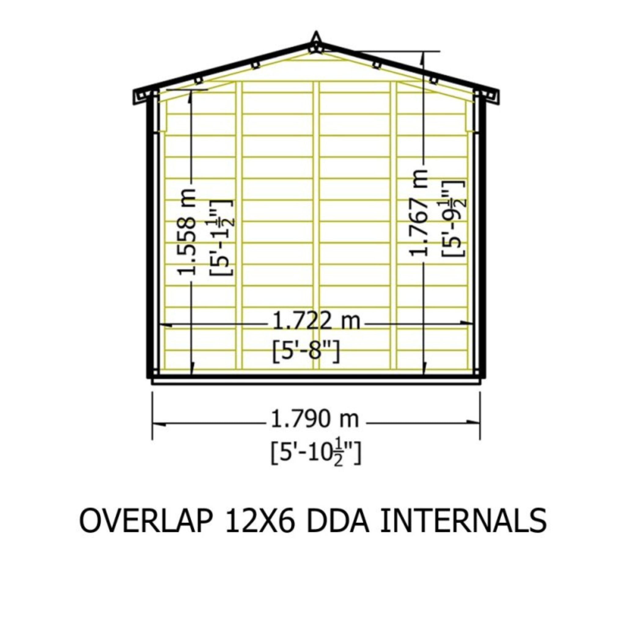Shire Garden Value Overlap 12 x 6 Apex Shed (With or Without Window) - Garden Life Stores