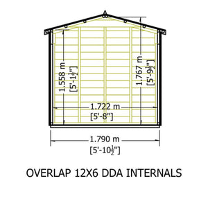 Shire Garden Value Overlap 12 x 6 Apex Shed (With or Without Window) - Garden Life Stores