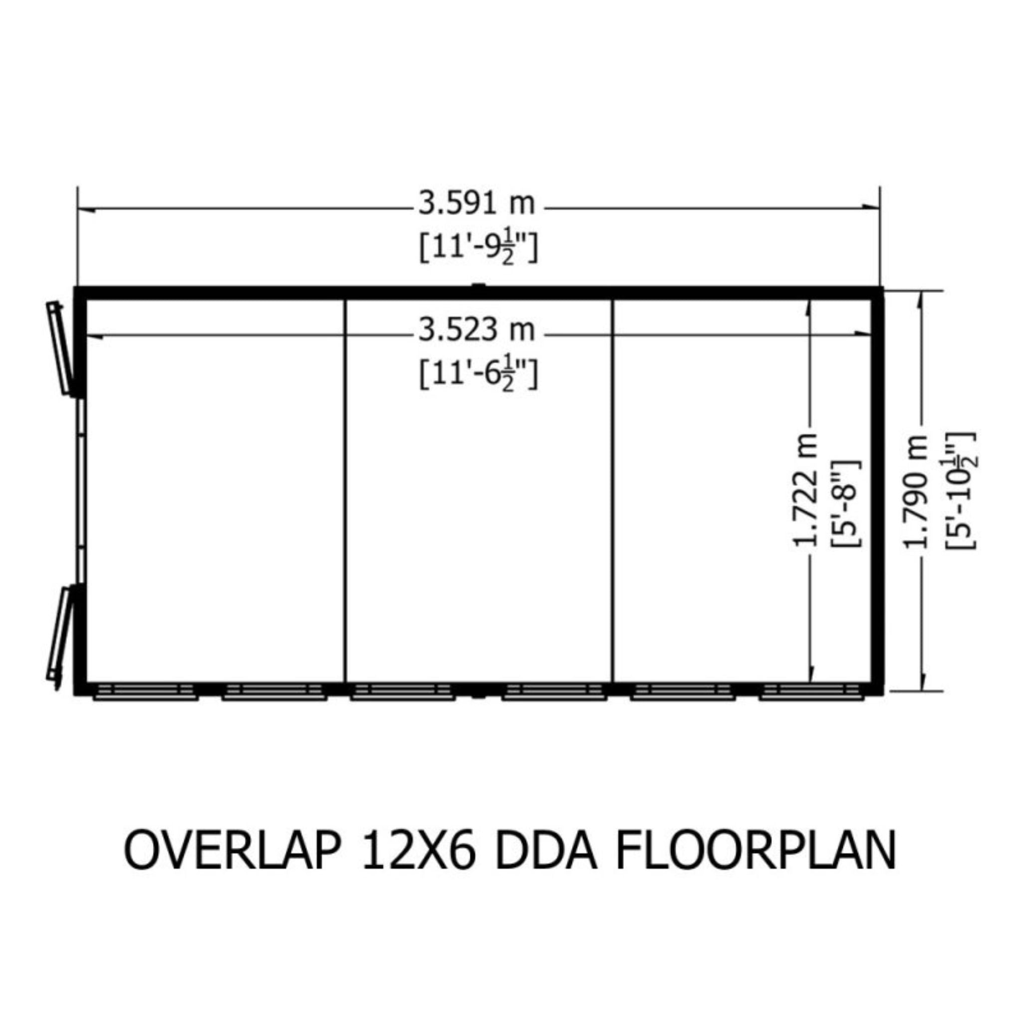 Shire Garden Value Overlap 12 x 6 Apex Shed (With or Without Window) - Garden Life Stores