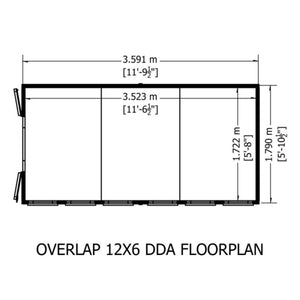 Shire Garden Value Overlap 12 x 6 Apex Shed (With or Without Window) - Garden Life Stores