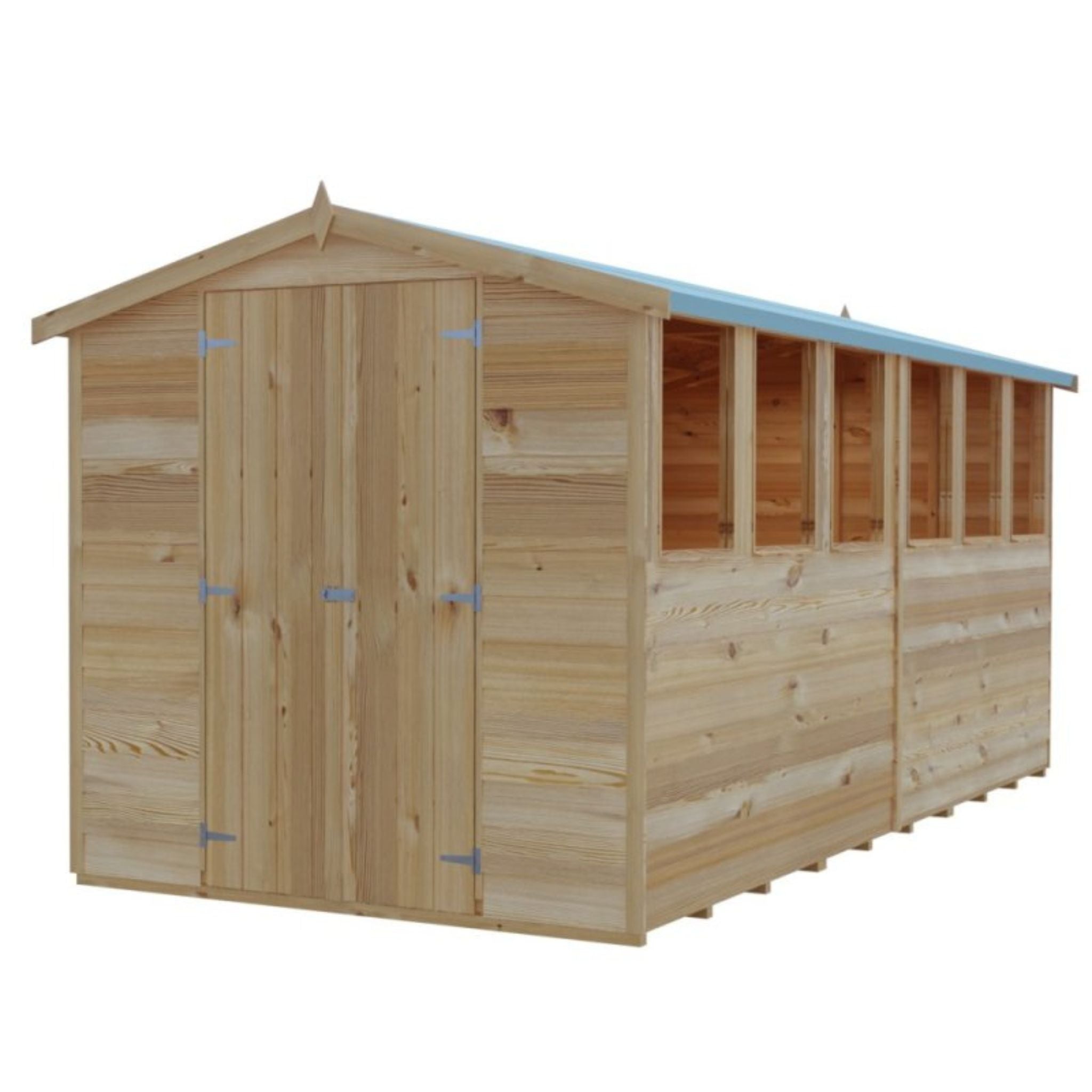 Shire Garden Value Overlap 12 x 6 Apex Shed (With or Without Window) - Garden Life Stores