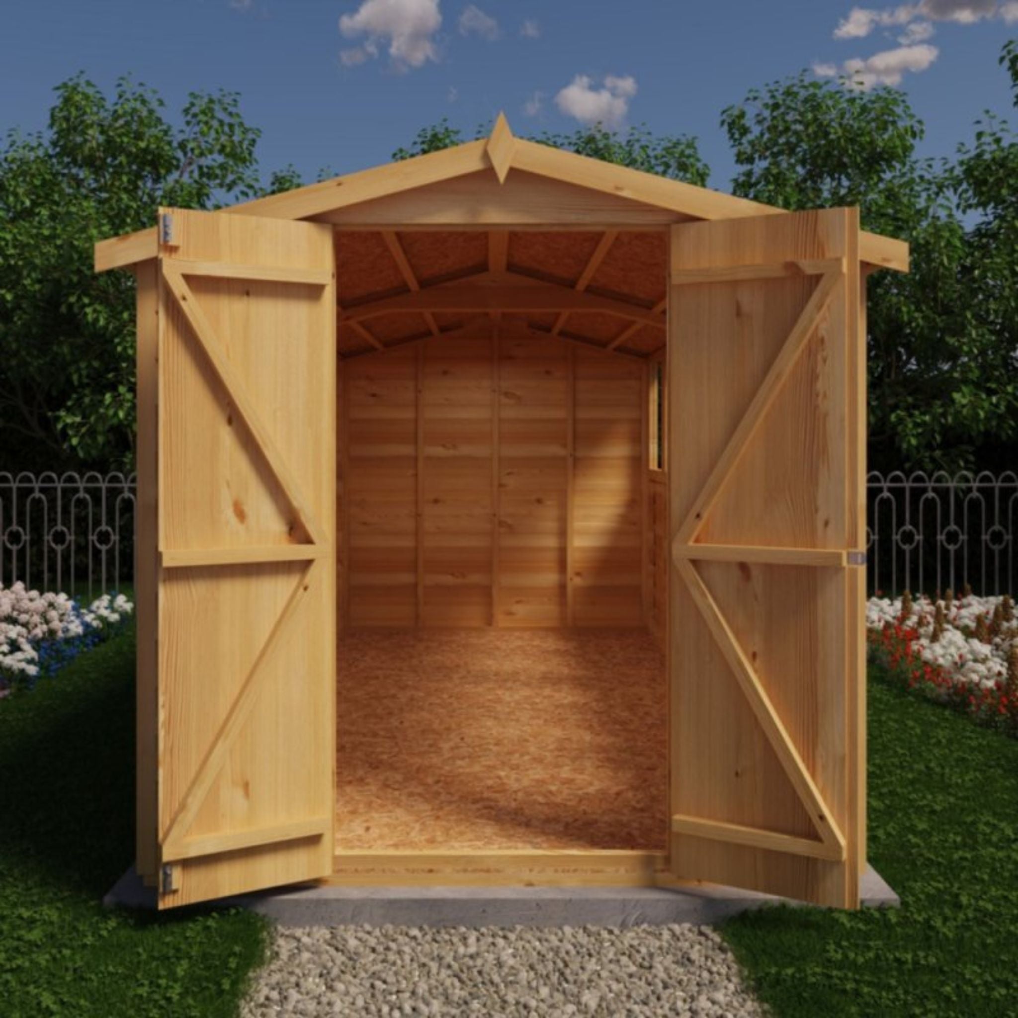 Shire Garden Value Overlap 12 x 6 Apex Shed (With or Without Window) - Garden Life Stores