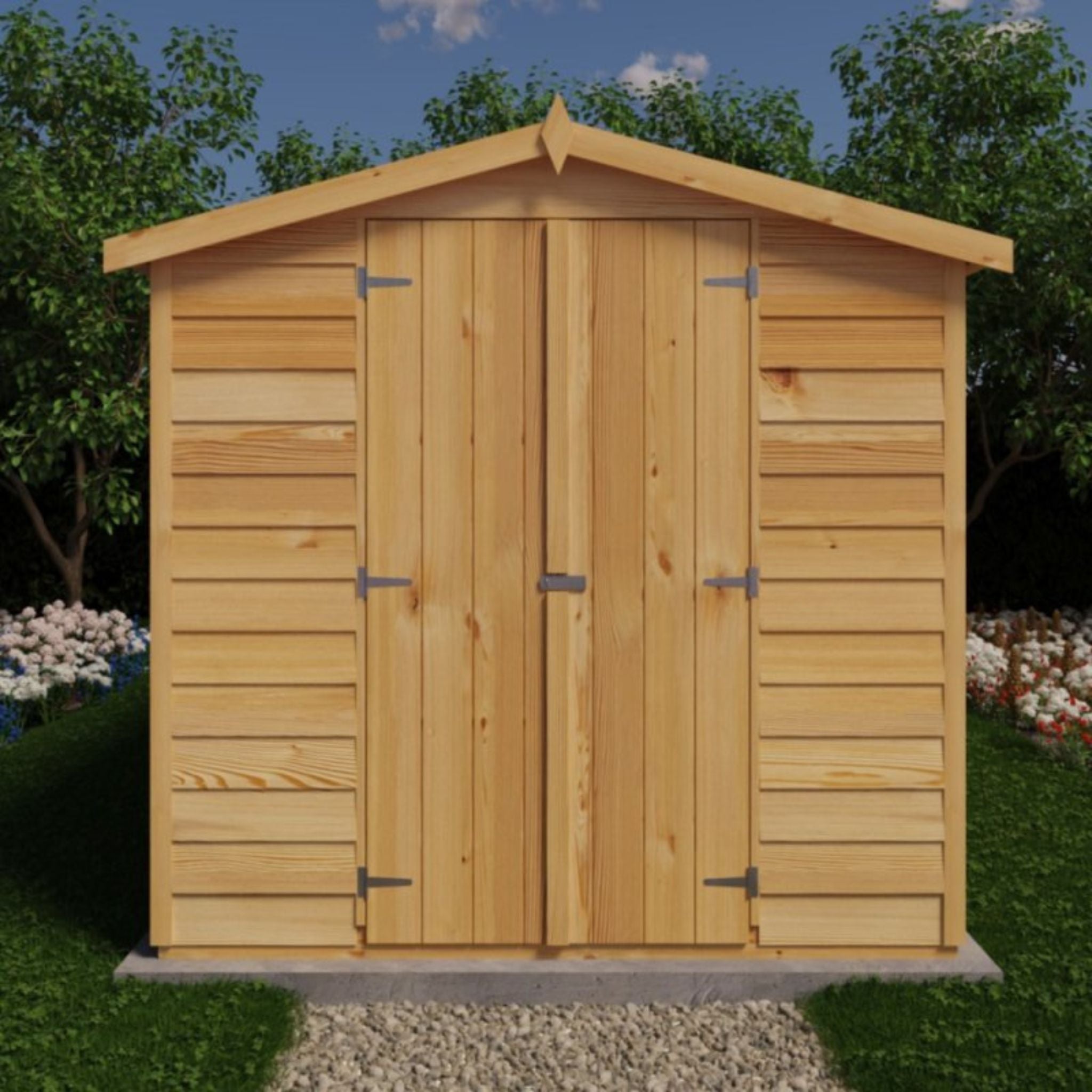 Shire Garden Value Overlap 12 x 6 Apex Shed (With or Without Window) - Garden Life Stores