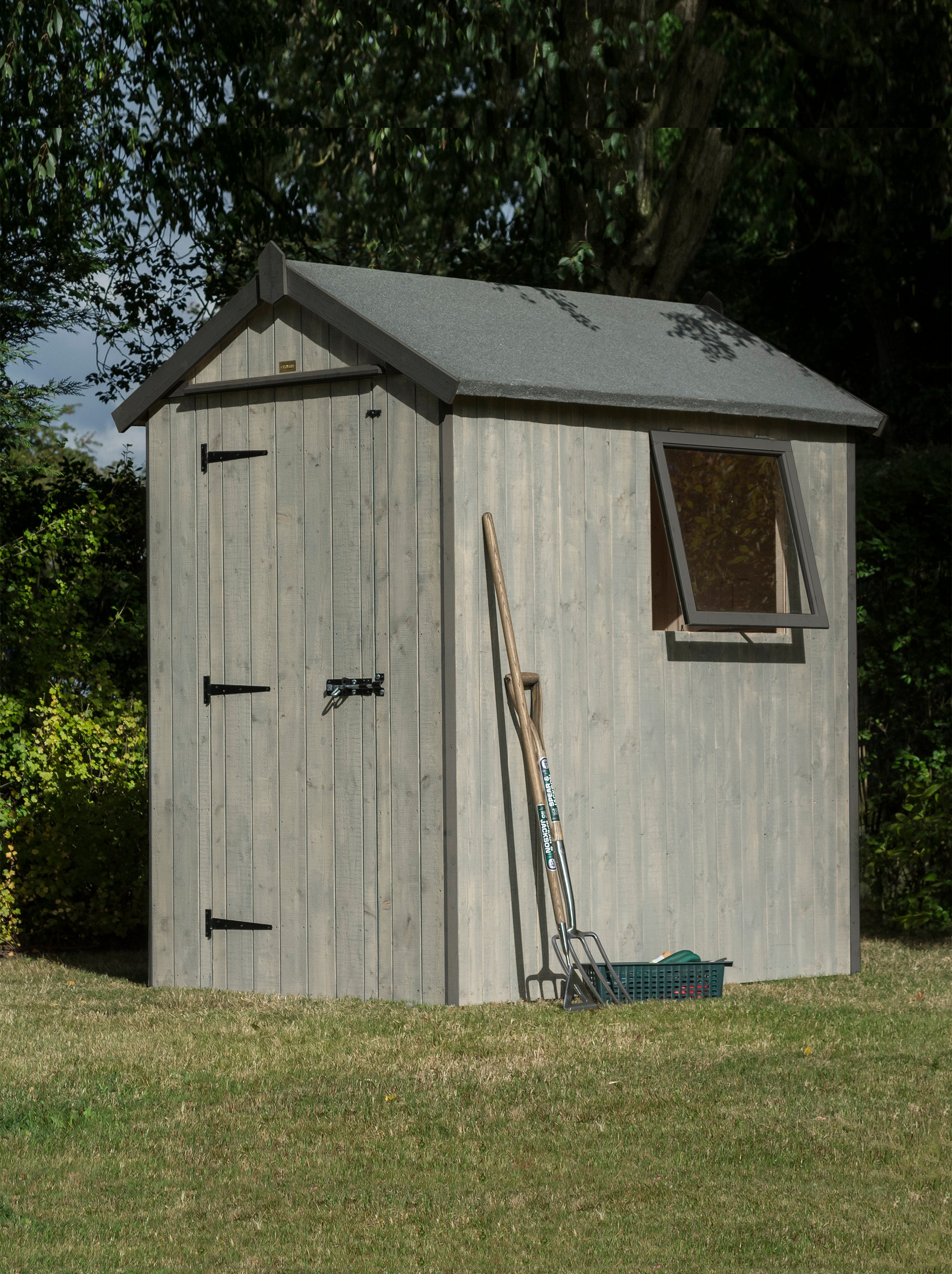 Rowlinson 6×4 Heritage Shed With Dark Grey Trim