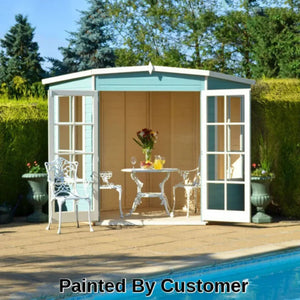 Shire Hampton 7x7 Corner Summerhouse – Space-Saving Elegance for Your Garden | Garden Life Stores