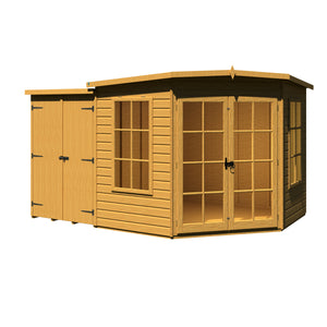 Shire Hampton Summerhouse with Side Shed 8x12