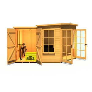 Shire Hampton Summerhouse with Side Shed 8x12