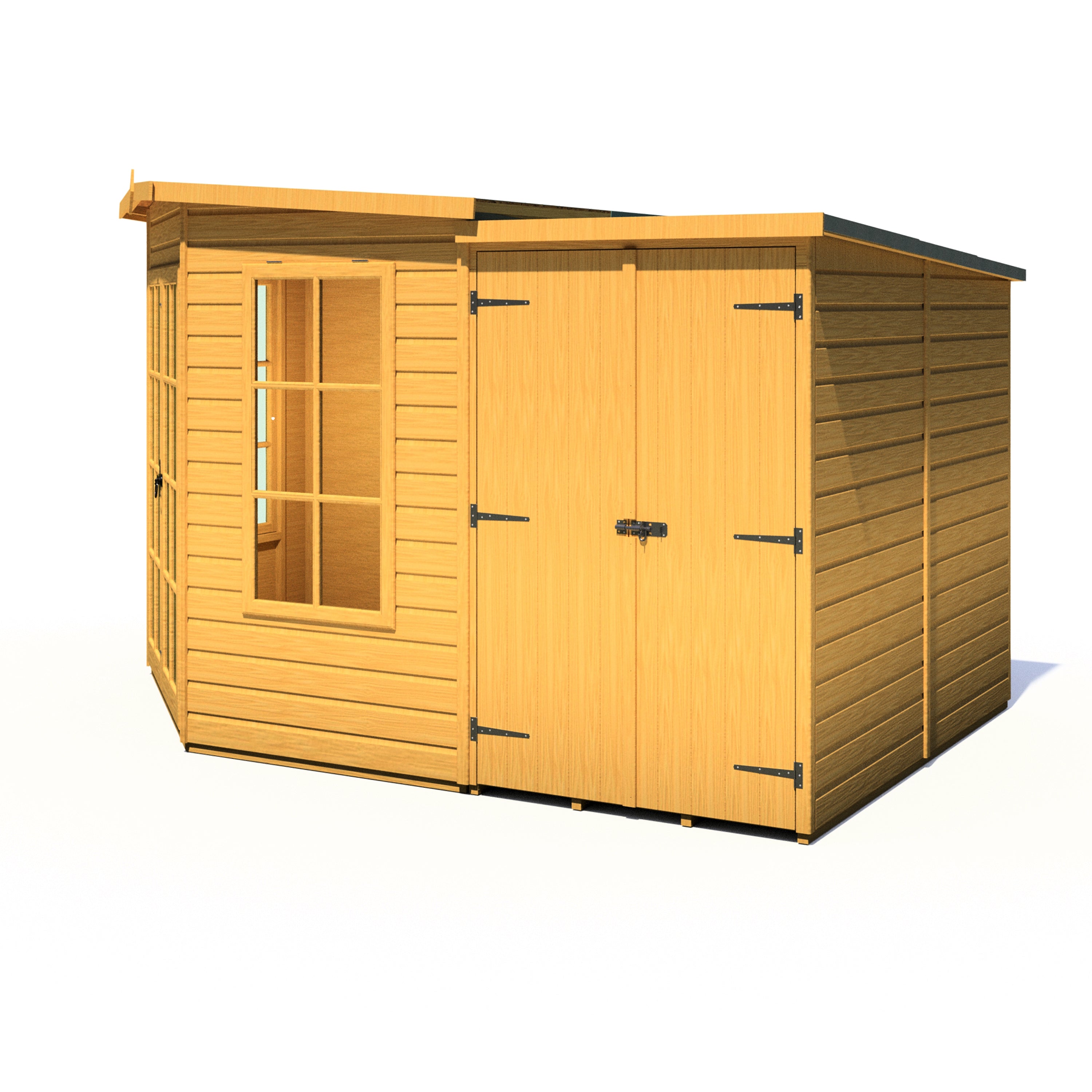 Shire Hampton Summerhouse with Side Shed 8x12