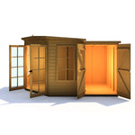 Shire Hampton Summerhouse with Side Shed 8x12