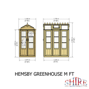 Shire Hemsby Wooden Greenhouse 4x6