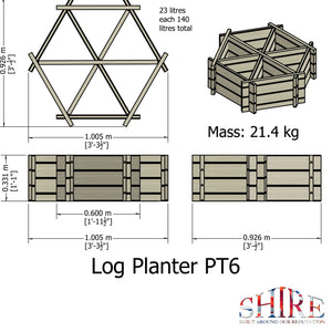 Shire Hexagonal Planter 6