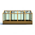 Shire Holkham Wooden Greenhouse 16x6