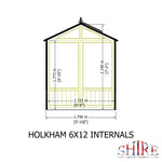 Shire Holkham Wooden Greenhouse 12x6