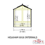 Shire Holkham Wooden Greenhouse 16x6