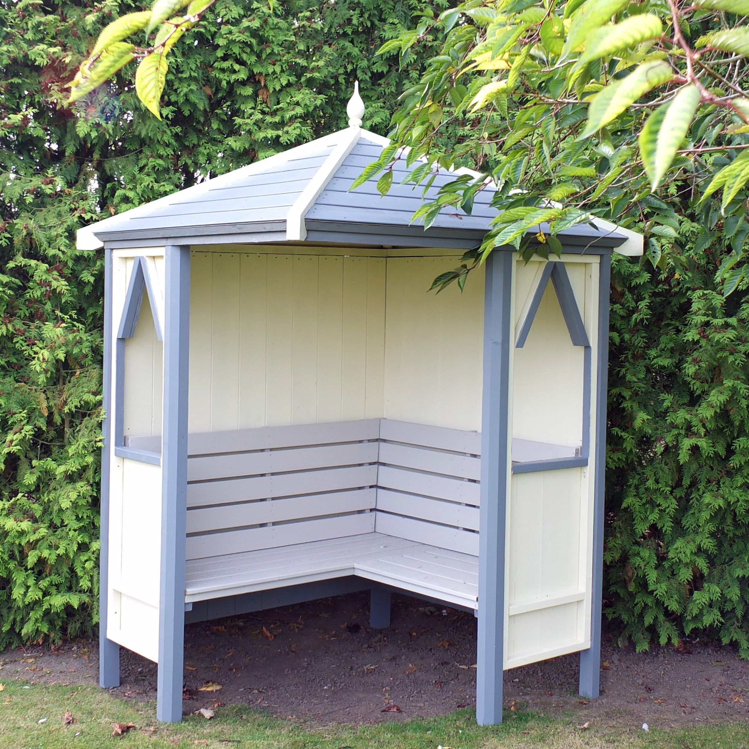 Shire Pressure Treated Honeysuckle Corner Arbour - Garden Retreat - Garden Life Stores. 