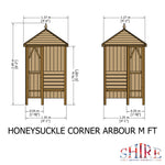 Shire Pressure Treated Honeysuckle Corner Arbour - Garden Retreat - Garden Life Stores. 