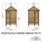 Shire Pressure Treated Honeysuckle Corner Arbour - Garden Retreat - Garden Life Stores. 