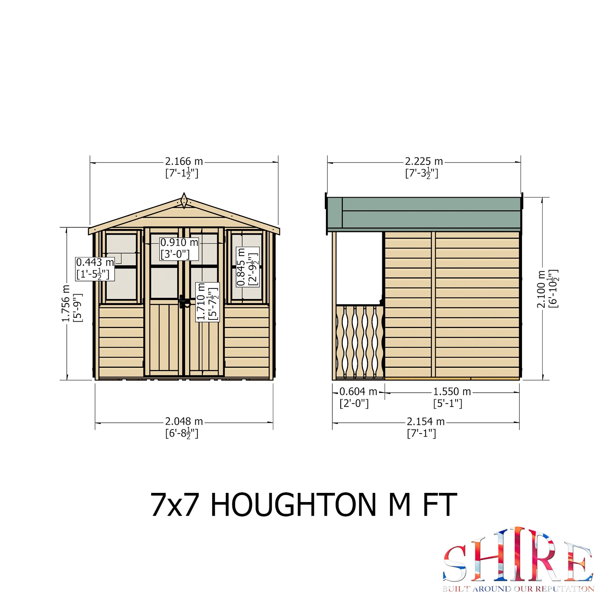 Shire Houghton (Vallance) 7x7 Summerhouse | Garden Life Stores