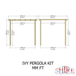 Shire Ivy Pergola Kit with Decking 8x8 - Pressure Treated