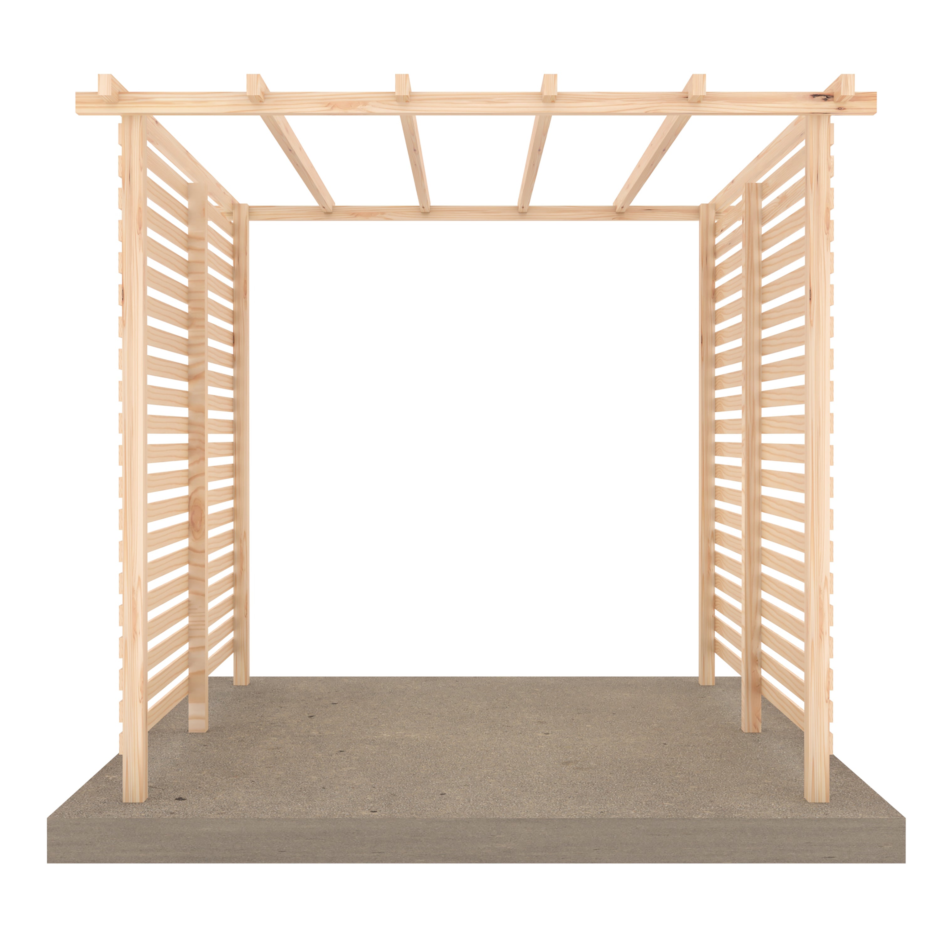 Shire Ivy Pergola Kit 8x8 with Sides - Pressure Treated