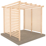 Shire Ivy Pergola Kit 8x8 with Sides - Pressure Treated